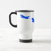 Blue Airplane Travel Mug Reisbeker (Links)