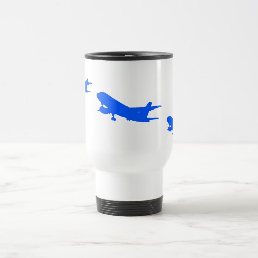 Blue Airplane Travel Mug Reisbeker (Center)