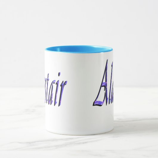 Blue Alastair Name Logo, Mok (Midden)