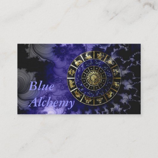 Blue Alchemy Astrology Visitekaartje (Voorkant)