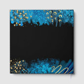 Blue Alcohol Ink Sweet 16 Birthday Party Gastenboek (Achterkant)