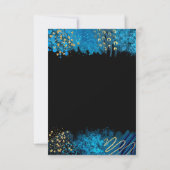 Blue Alcohol Ink Sweet 16 Birthday Party RSVP (Achterkant)