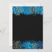 Blue Alcohol Ink Sweet Sixteen Bedankkaart (Achterkant)