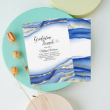 Blue Alcohol Ink Texture waterverf afstuderen br