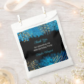 Blue Alcohol Ink verjaardagsfeestje Bedankzakje (Geknipt)