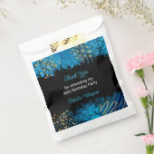 Blue Alcohol Ink verjaardagsfeestje Bedankzakje (Gezegeld)