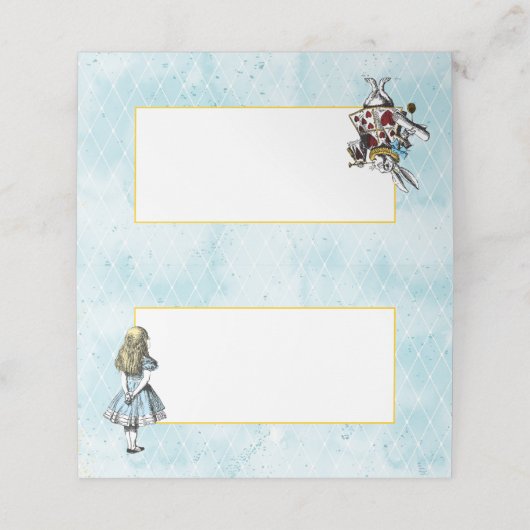  Blue Alice en Mr. Rabbit Plaatskaartje (Buitenkant ongevouwen)