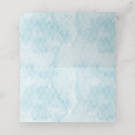  Blue Alice en Mr. Rabbit Plaatskaartje (Binnenkant ongevouwen)