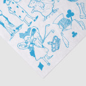 Blue Alice in Wonderland Pattern-ontkoppeling Tissuepapier (Detail)