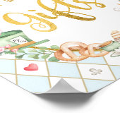 Blue Alice in Wonderland uit met haar GIFTS-bord Poster (Hoek)