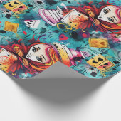 Blue Alice Tea Party thema Cadeaupapier (Hoek)