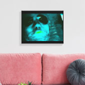 Blue Alien Canvas Afdruk (Insitu (Woonkamer))