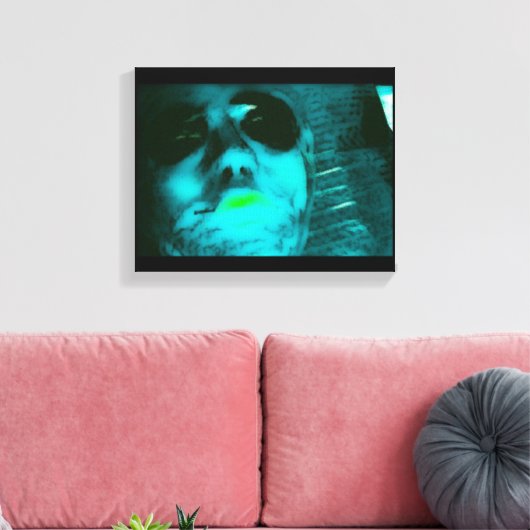 Blue Alien Canvas Afdruk (Insitu (Woonkamer))