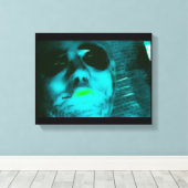 Blue Alien Canvas Afdruk (Insitu (Houten vloer))