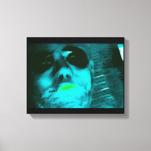 Blue Alien Canvas Afdruk (Voorkant)