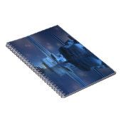 Blue Alien Harbour City Spiral Notebook Notitieboek (Rechterzijde)