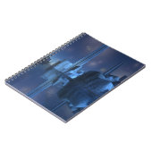 Blue Alien Harbour City Spiral Notebook Notitieboek (Linkerzijde)