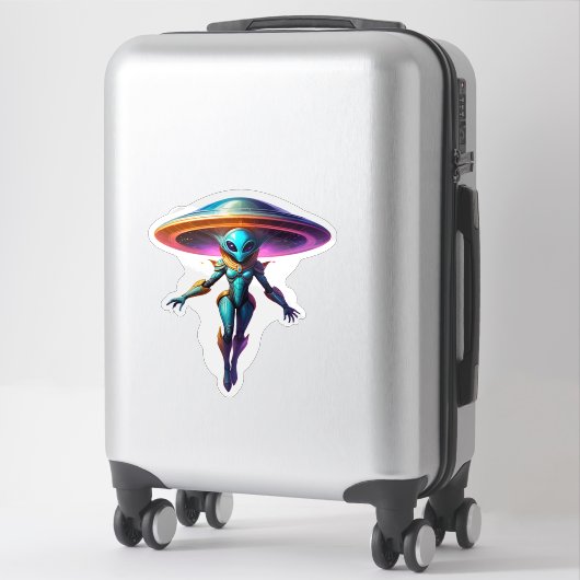 Blue Alien Sticker (Koffer)