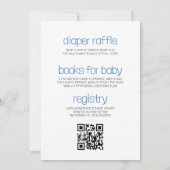 Blue All in One Dinosaur Hatching Soon Baby shower Kaart (Achterkant)