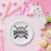 Blue All Star Sport Baseball Verjaardagsfeest Papieren Bordje (Feest)