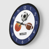Blue All Star Sports Kind Custom Grote Klok (Hoek)