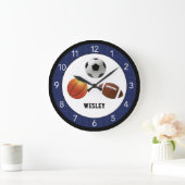 Blue All Star Sports Kind Custom Grote Klok (Huis)