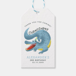 Blue Alligator Birthday Party Favor Cadeaulabel