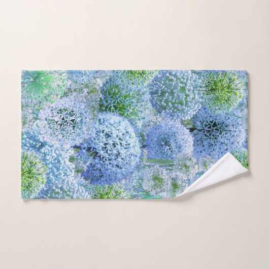 Blue Alliums Handdoek (Handdoek)