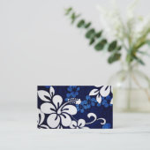 Blue Aloha Hawaii Flowers Visitekaartje (Staand voorkant)
