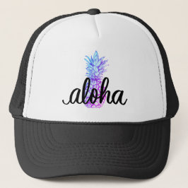 Blue Aloha Pineapple Trucker Hat Trucker Pet