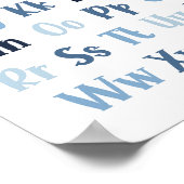 Blue Alphabet Nursery Poster (Hoek)