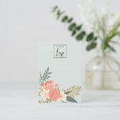 Blue Ambrosia Floral Logo Blank Jewelry Display Visitekaartje (Staand voorkant)