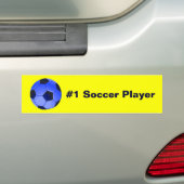 Blue American Soccer of Association Football Bumpersticker (Op auto)
