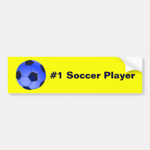 Blue American Soccer of Association Football Bumpersticker