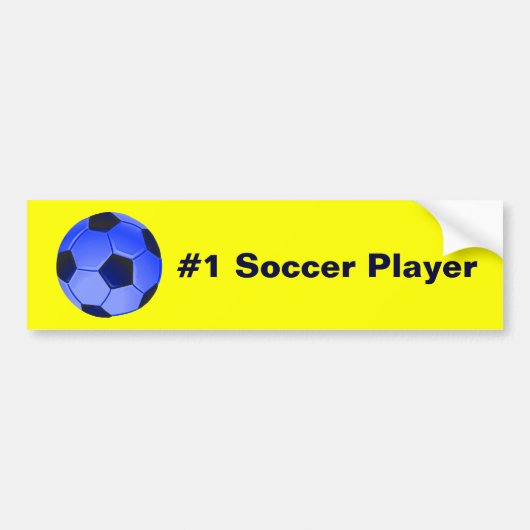 Blue American Soccer of Association Football Bumpersticker (Voorkant)