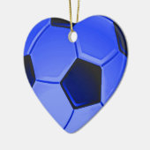 Blue American Soccer of Association Football Keramisch Ornament (Links)