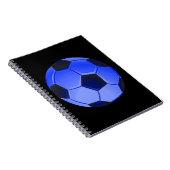 Blue American Soccer of Association Football Notitieboek (Rechterzijde)