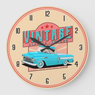  Blue American Trucks Large Clock Grote Klok