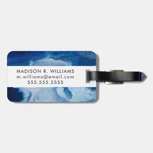 Blue Amore II Bagagelabel (Achterkant horizontaal)