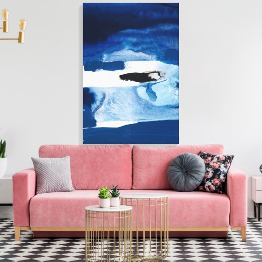 Blue Amore II Canvas Afdruk (Insitu (Woonkamer))