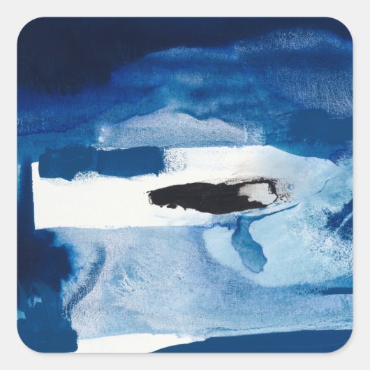 Blue Amore II Vierkante Sticker (Voorkant)