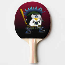 Blue Anarchy Penguin Ping Pong Paddle Tafeltennisbatje
