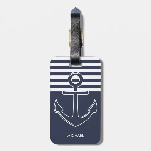 Blue Anchor Bagagelabel (Achterkant verticaal)