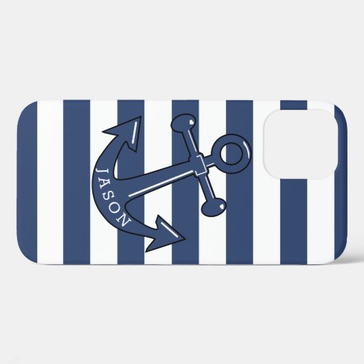 Blue Anchor Case-Mate iPhone Case (Achterkant (horizontaal))