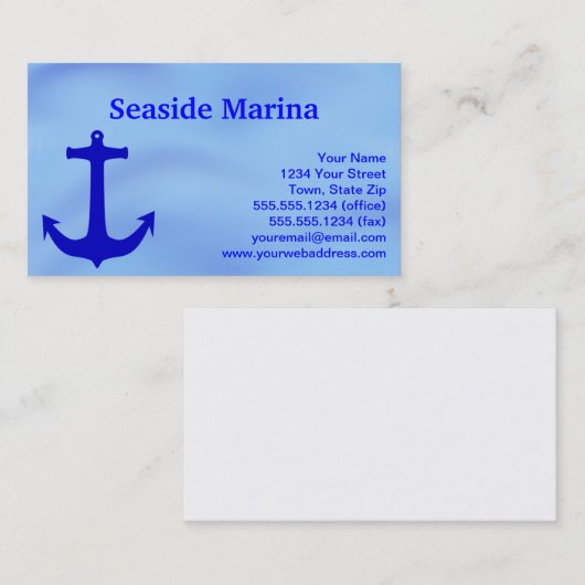 Blue Anchor Design Marina Visitekaartjes (Voorkant / Achterkant)
