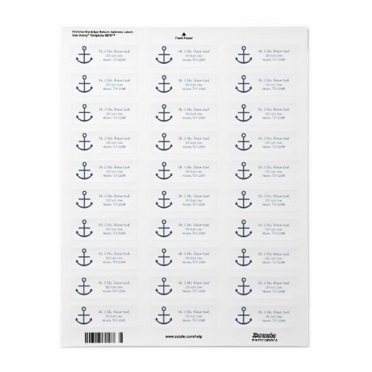 Blue Anchor Etiket (Full Sheet)