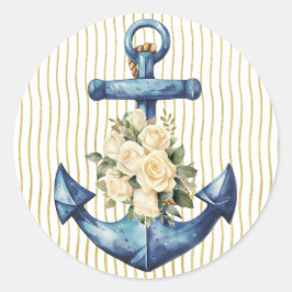 Blue Anchor Gift Label