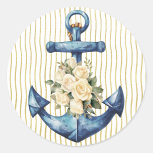 Blue Anchor Gift Label