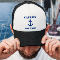 Blue Anchor Kapitein Naam of Boat Naam toevoegen