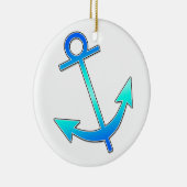 Blue Anchor Keramisch Ornament (Rechts)